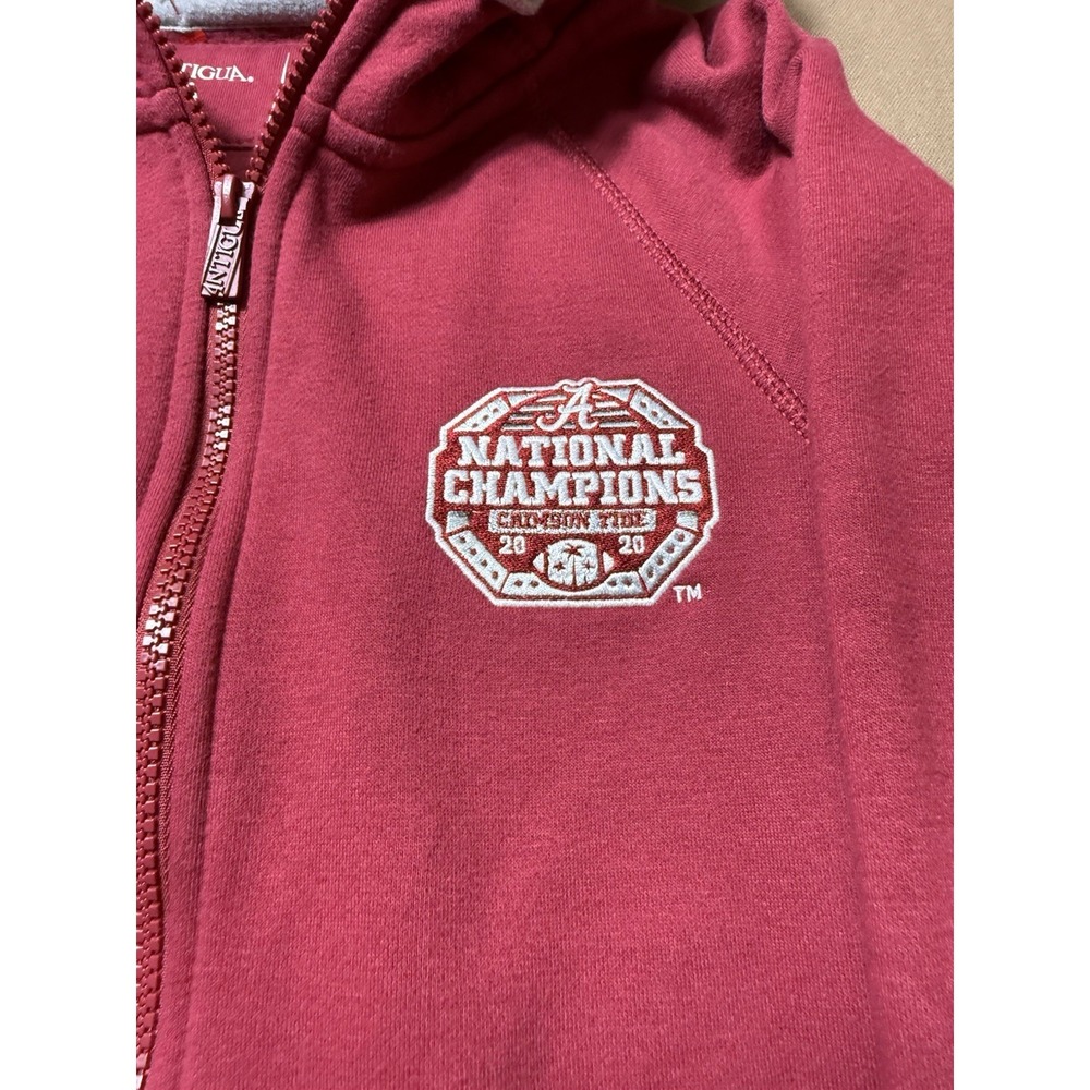 Antigua Alabama Crimson Tide Zip Hoodie Boys Small Cotton Blend 2020 Champion - Picture 5 of 7